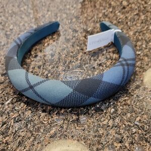 Crewcuts Blue and Black Plaid Headband